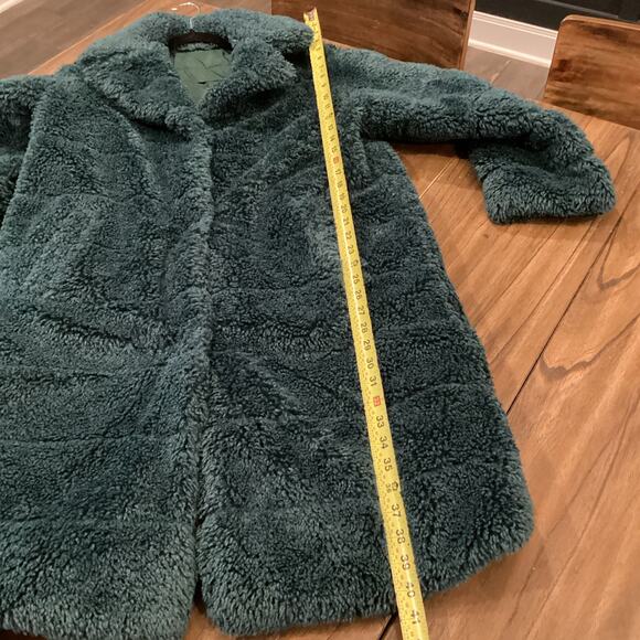 Essentiel Antwerp Alexander Faux Fur Reversible Coat EUR 34 US 2 Green/teal - Picture 8 of 10